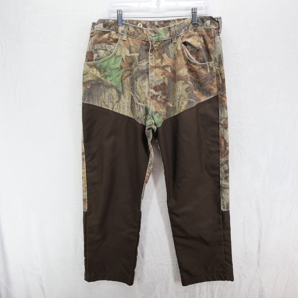 Wrangler Rugged Wear Mens Brown Camo Advantage Timber Upland Hunting Pants 38x28